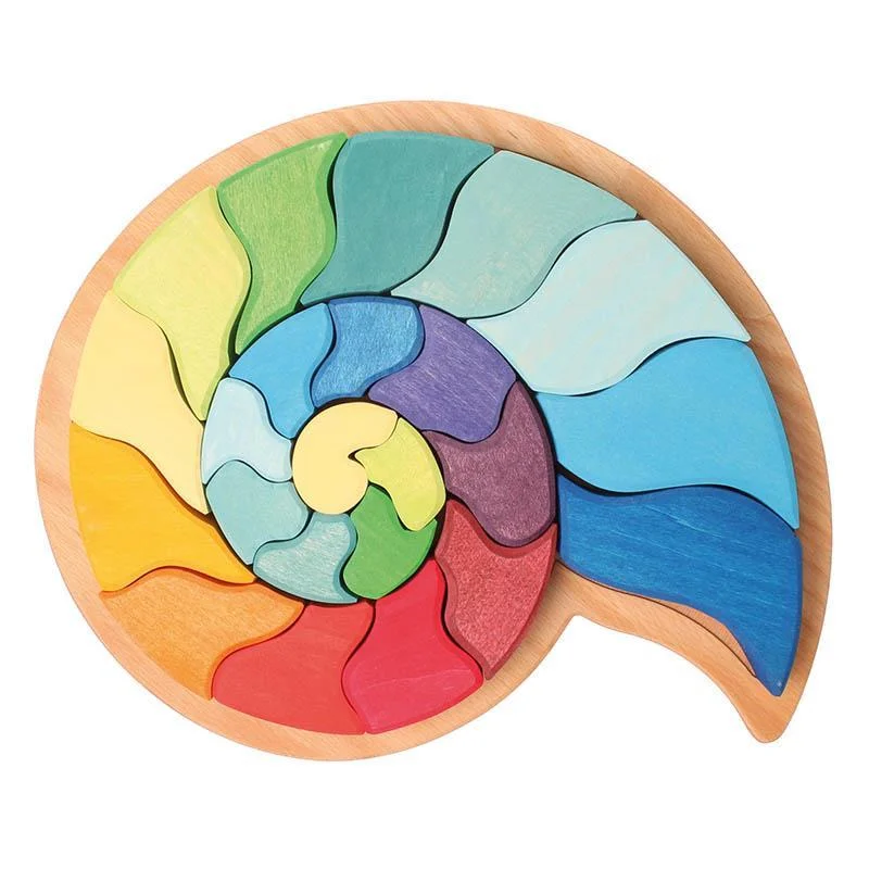 timeless classic wooden toys                   Grimm's ammonite snail puzzle - large