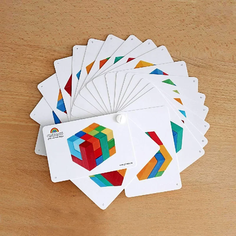 eco-friendly wooden toys                   Grimm's booklet of templates for square puzzle