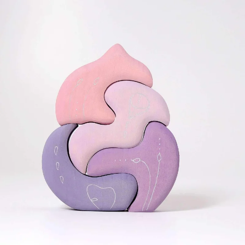 vibrant and colorful wooden toys for toddlers                   Grimm's casa coral blocks