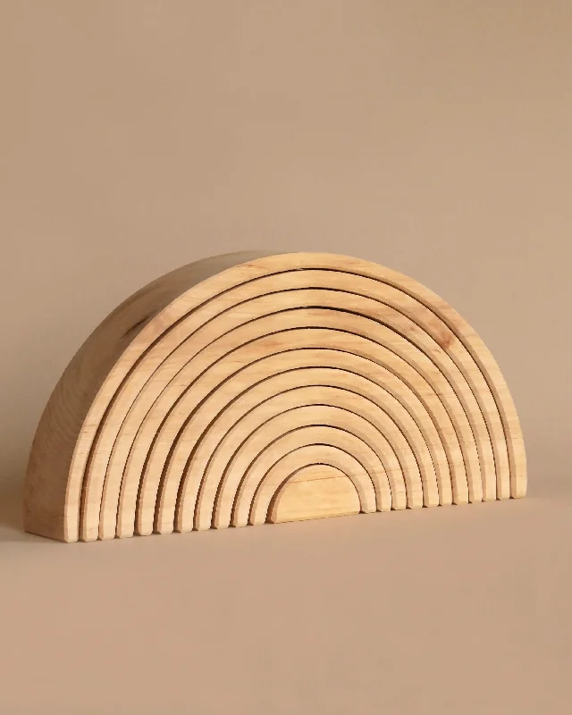 safe wooden toys for babies              Grimm's Large Natural Rainbow Stacker