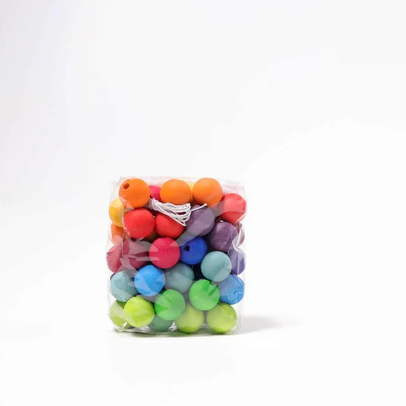 enchanting wooden toys for toddlers                   Grimm's set of 60 wooden beads