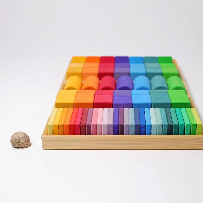 educational wooden toys                   Grimm's shapes and colours set