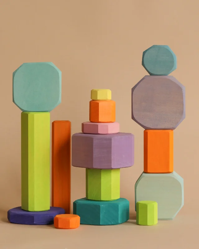 enchanting wooden toys for toddlers                   Grimm's Tree Slices Building Blocks