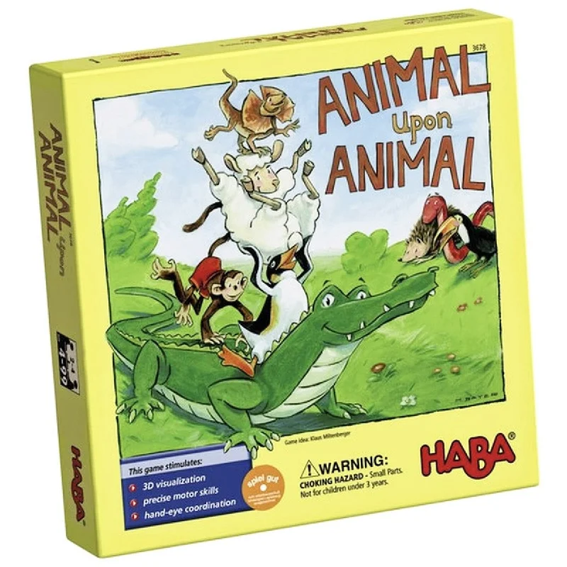 educational wooden toys                   Haba animal upon animal game