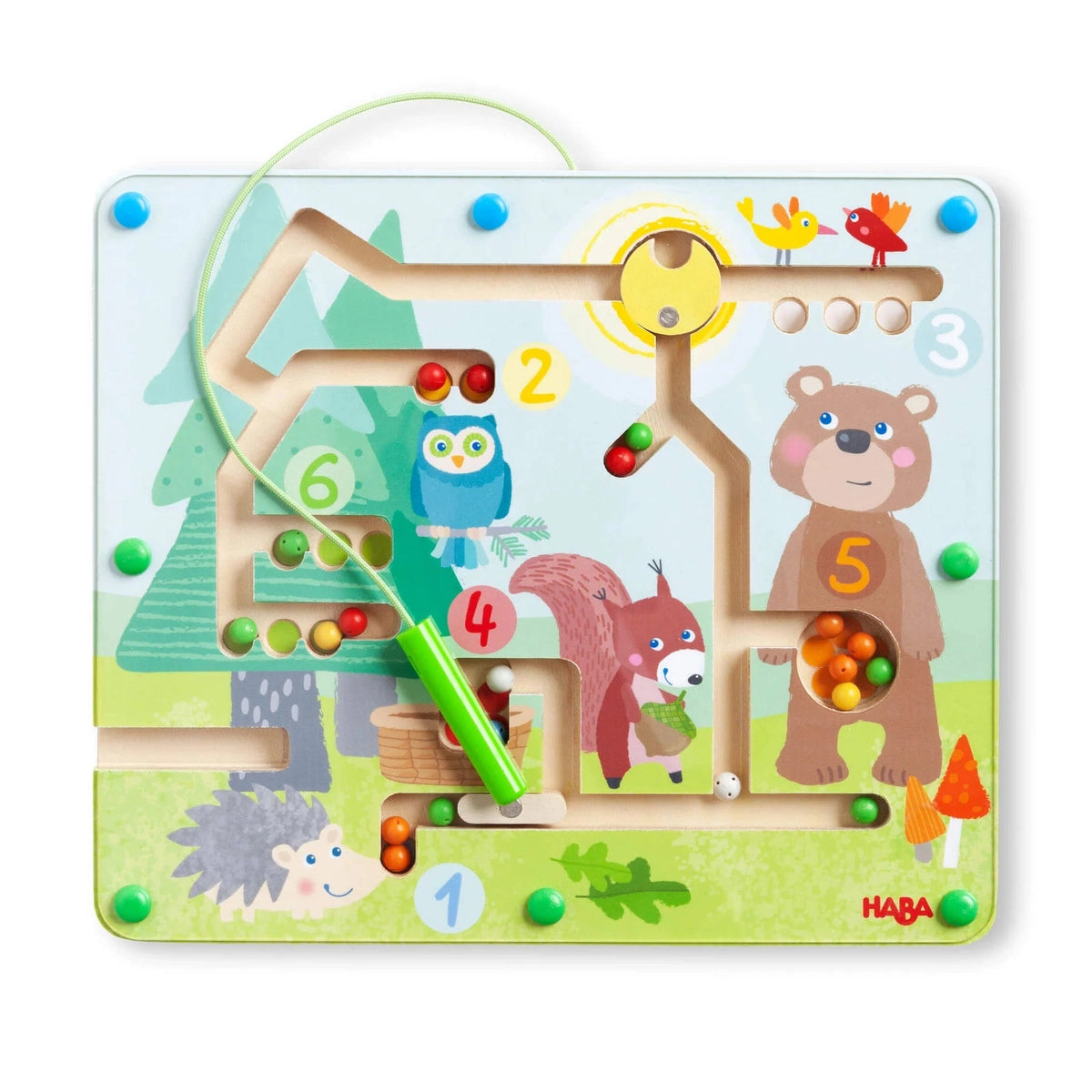 intricately designed wooden toys                 Haba Magnetic Game Forest Animals Maze