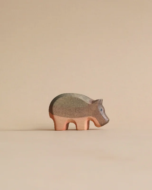 thoughtfully crafted and safe wooden toys                   Handmade Holzwald Small Hippo