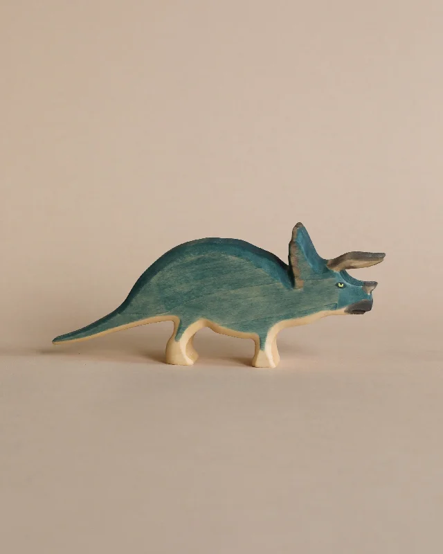eco-conscious and sustainable wooden toys for children                   Handmade Holzwald Triceratops