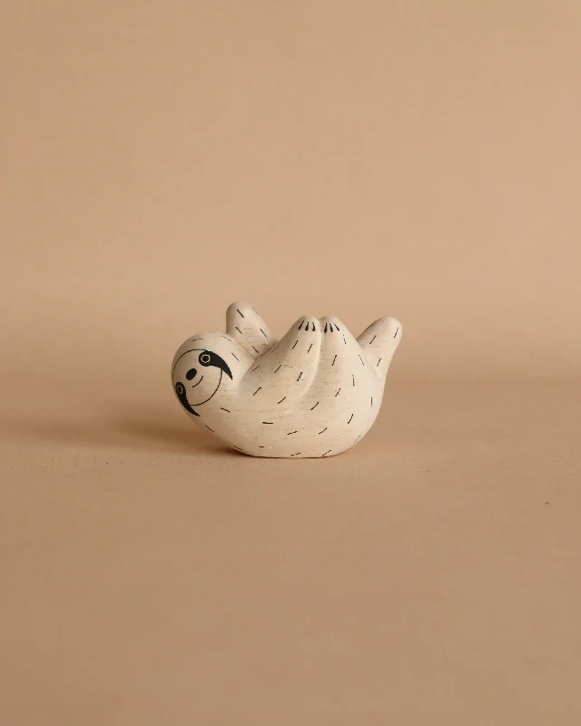 safe and durable wooden toys                   Handmade Tiny Wooden Forest Animals - Sloth