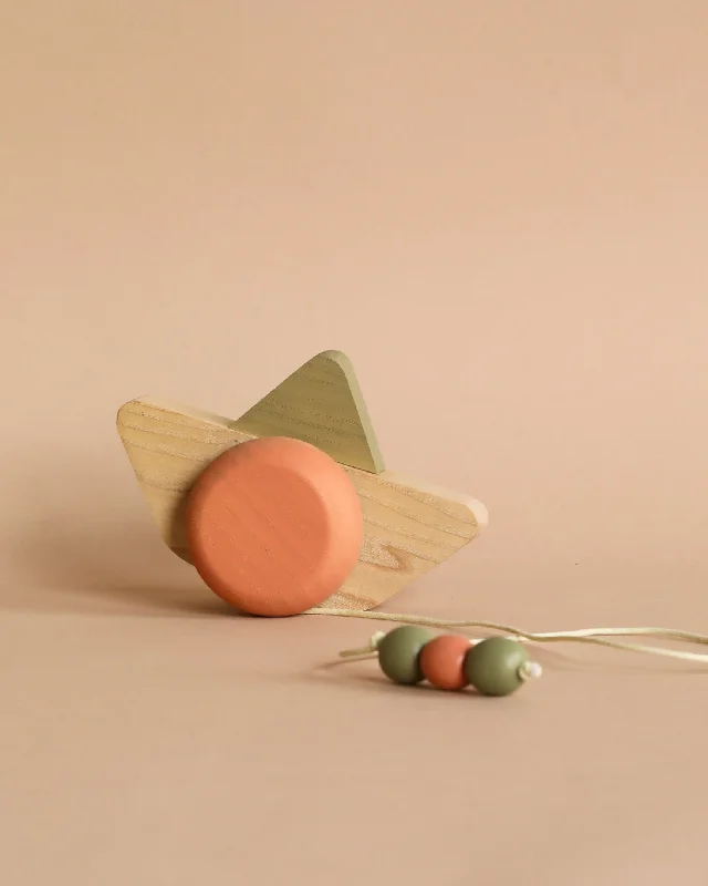 intricately designed wooden toys                 Handmade Wooden Boat Pull Toy