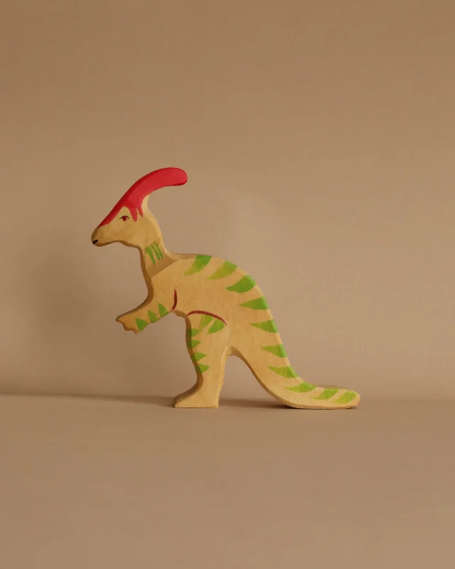 intricately designed wooden toys                 Holztiger Parasaurolophus Dinosaur