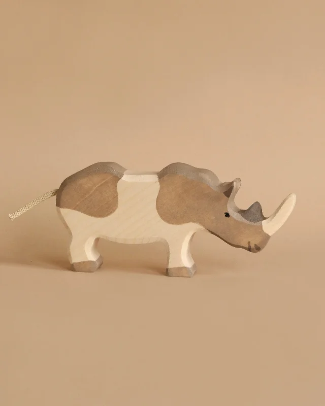 colorful wooden toys for toddlers             Holztiger Rhinoceros
