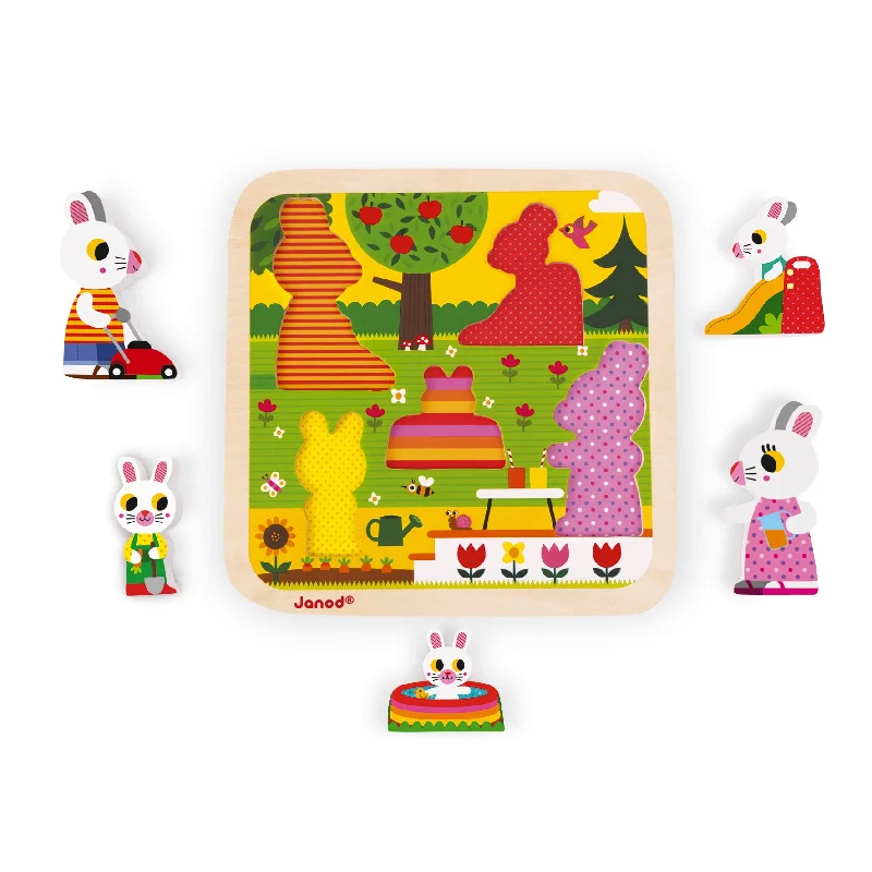 durable wooden toys                  Janod Garden Chunky Puzzle
