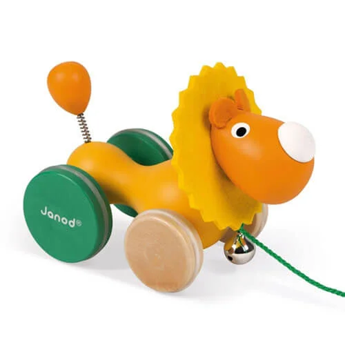 safe and child-appropriate wooden toys for different stages of development Janod Zigolos Pull Along Lion safe and child-appropriate wooden toys for different stages of development Janod Zigolos Pull Along Lion