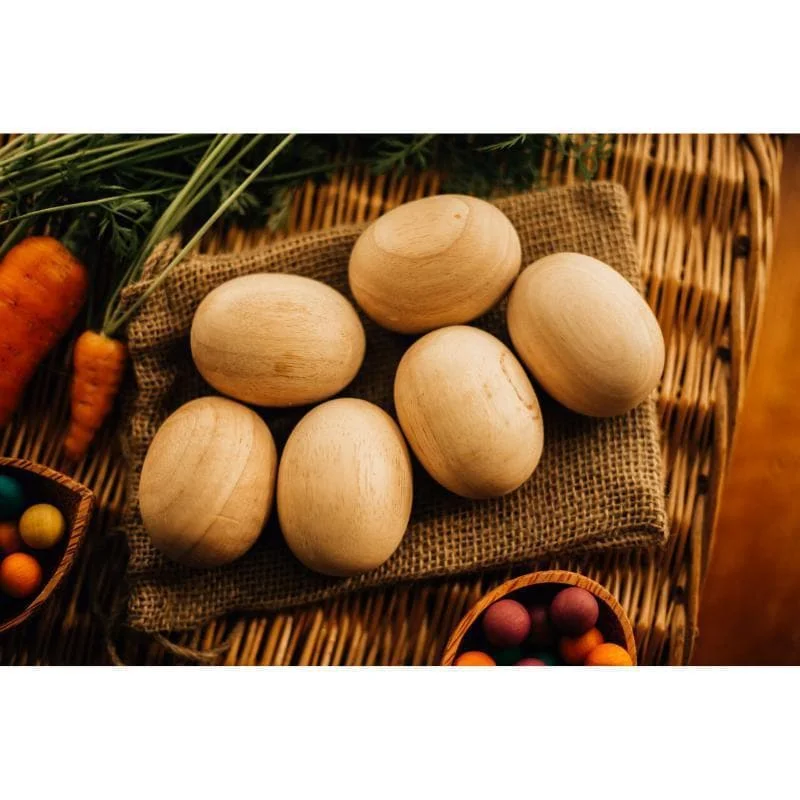 robust and child-safe wooden toys for all ages                   Jumbo Wooden Eggs