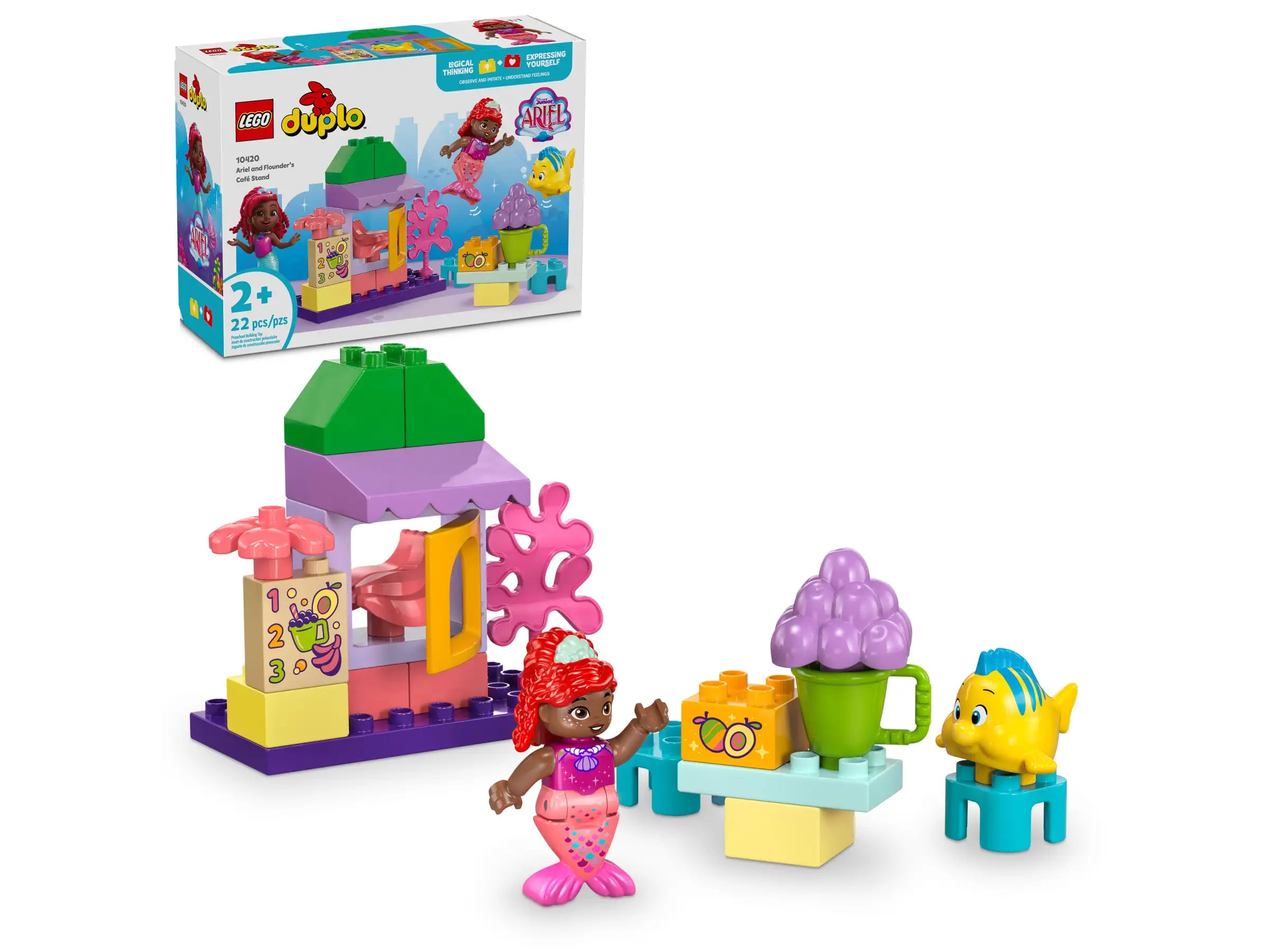 Iconic and recognizable LEGO charactersLEGO DUPLO Disney 10420 Ariel and Flounder's Café Stand Iconic and recognizable LEGO charactersLEGO DUPLO Disney 10420 Ariel and Flounder's Café Stand