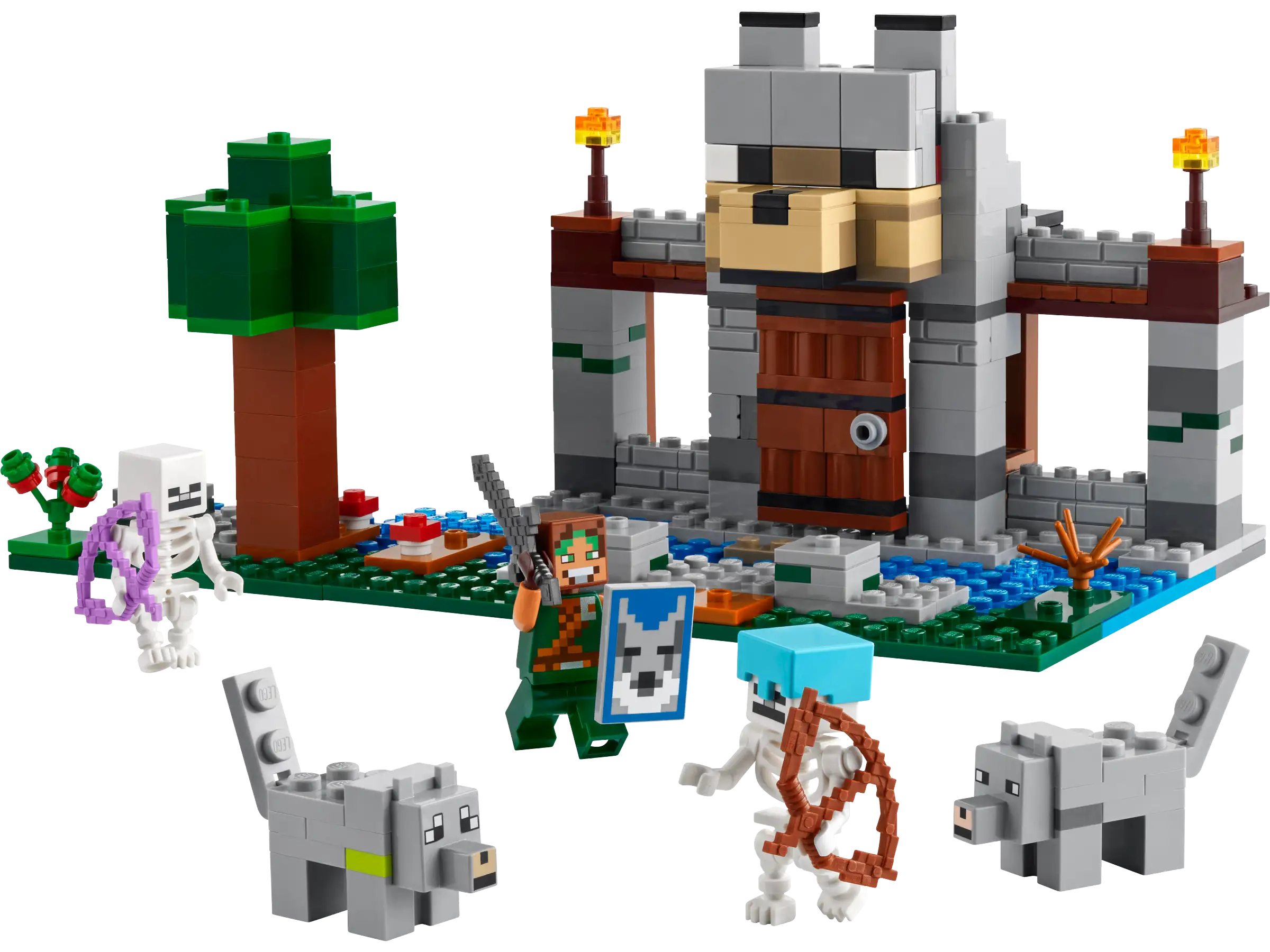 Intricately designed LEGOLEGO 21261 Minecraft The Wolf Stronghold Fortress