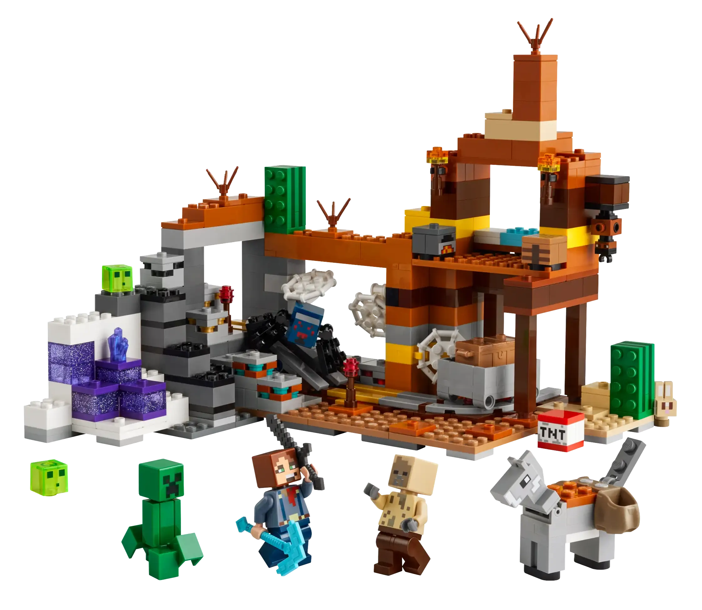 Beautifully crafted LEGO sculpturesLEGO 21263 Minecraft The Badlands Mineshaft