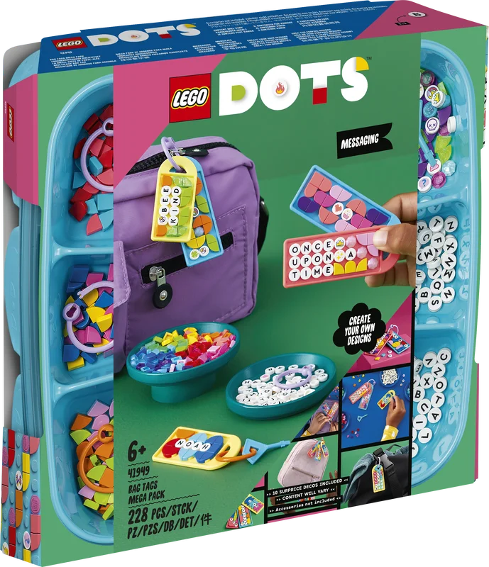 Captivating and enchanting LEGO worldsLEGO 41949 Dots Bag Tags Mega Pack Messaging