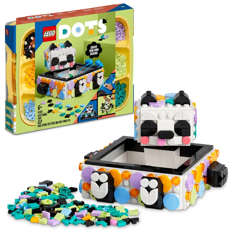 Fostering patience and perseverance LEGOLEGO 41959 Dots Cute Panda Tray