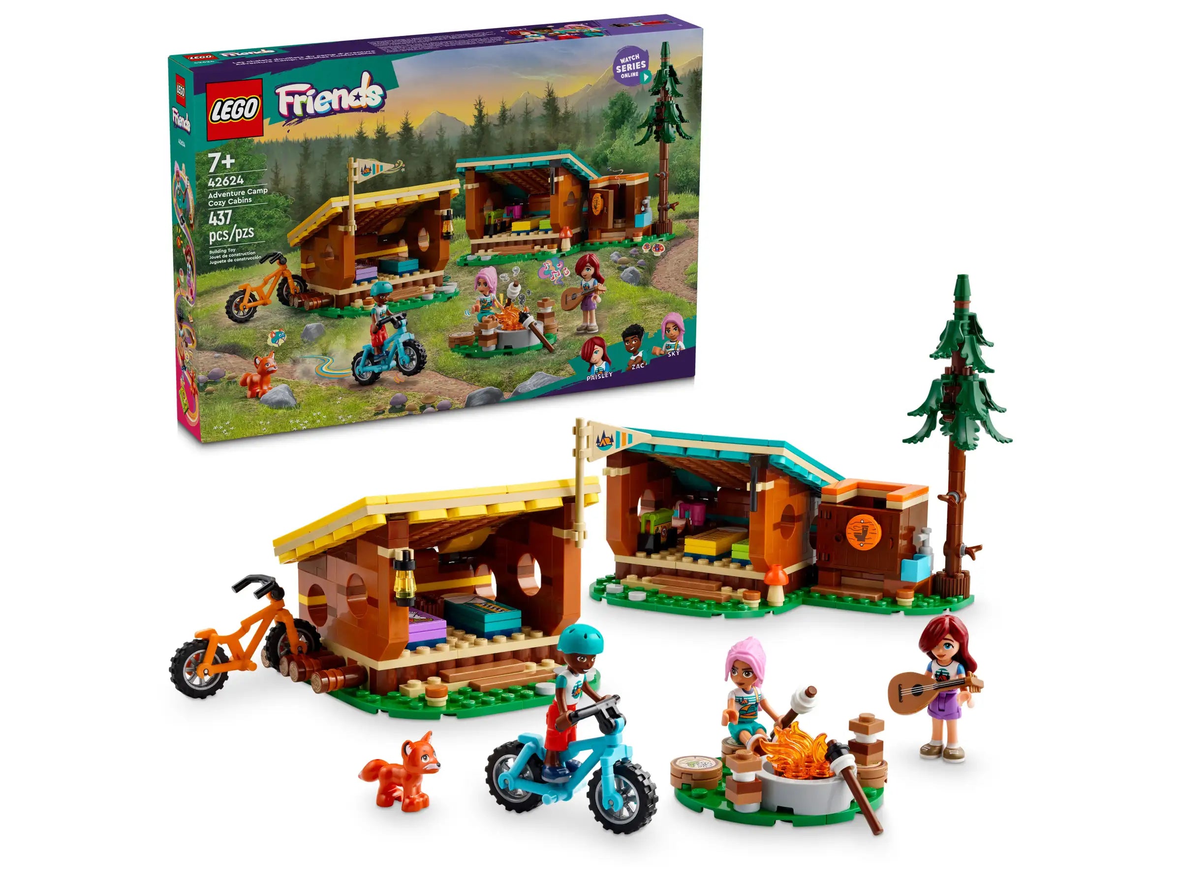 Consistently high-quality LEGO productsLEGO 42624 Friends Adventure Camp Cozy Cabins Camping