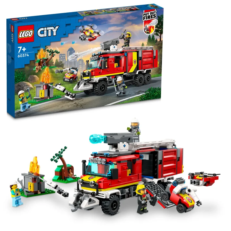 Iconic and recognizable LEGO charactersLEGO 60374 City Fire Command Truck