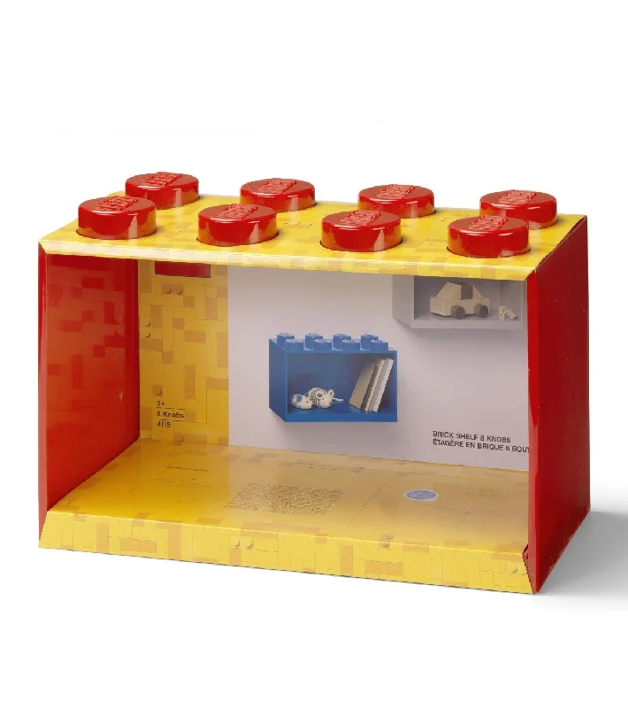 Promoting fine motor skills LEGO setsLEGO Brick Shelf 8 Knobs Red