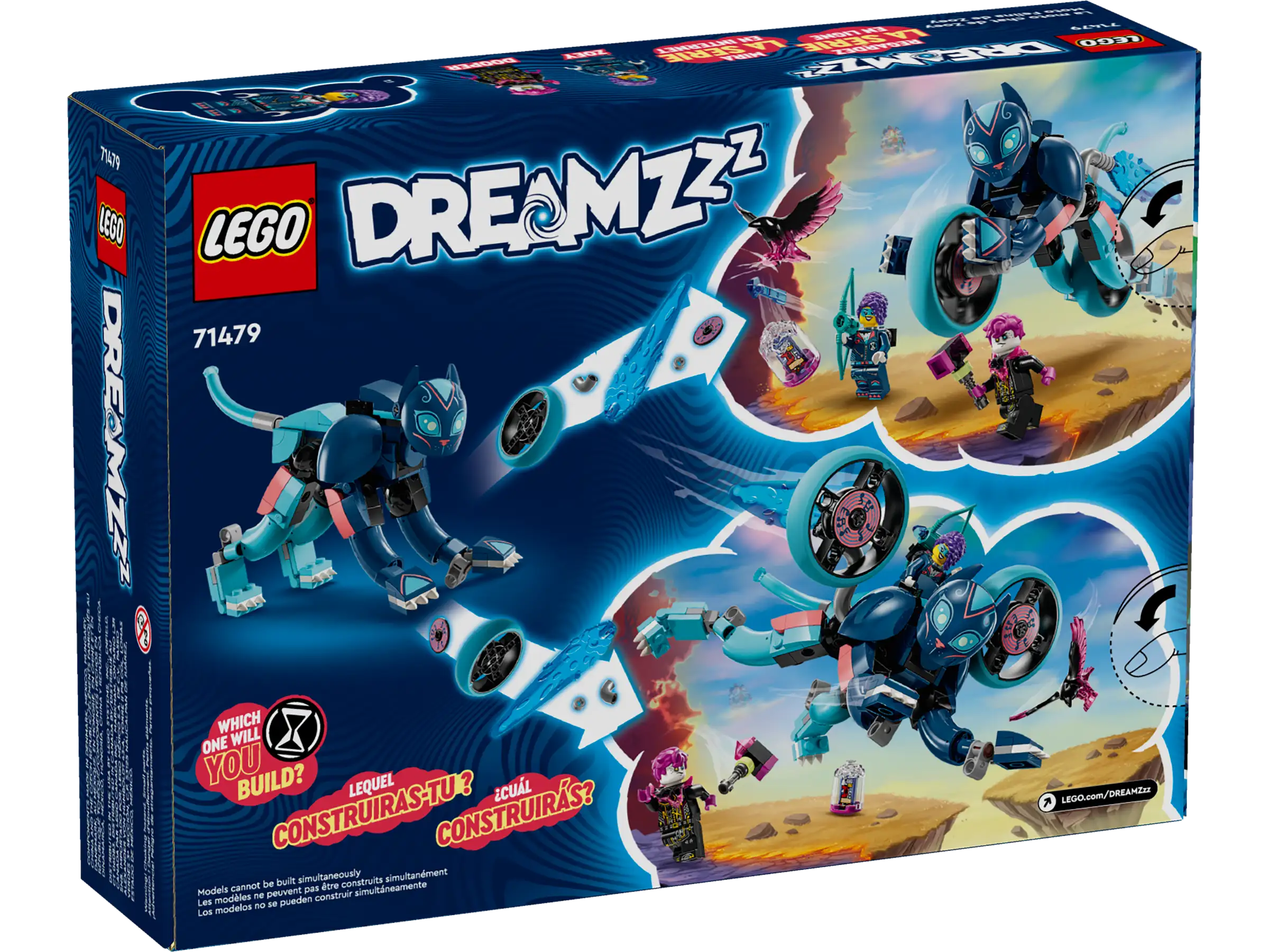 Iconic and recognizable LEGO charactersLEGO DREAMZZZ 71479 Zoey's Cat Motorcycle