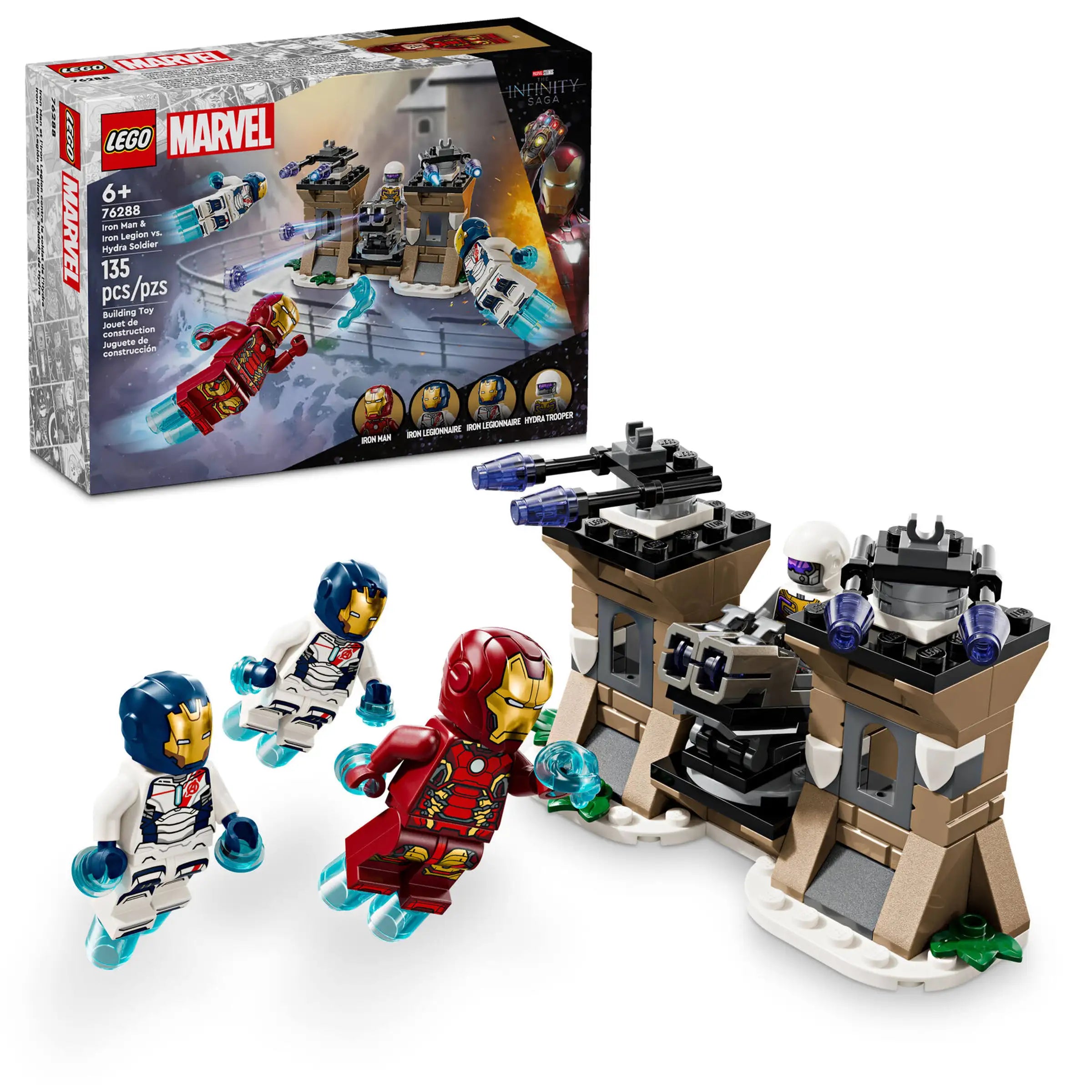 Environmentally friendly LEGO materialsLEGO MARVEL 76288 Iron Man & Iron Legion vs. Hydra Soldier Environmentally friendly LEGO materialsLEGO MARVEL 76288 Iron Man & Iron Legion vs. Hydra Soldier