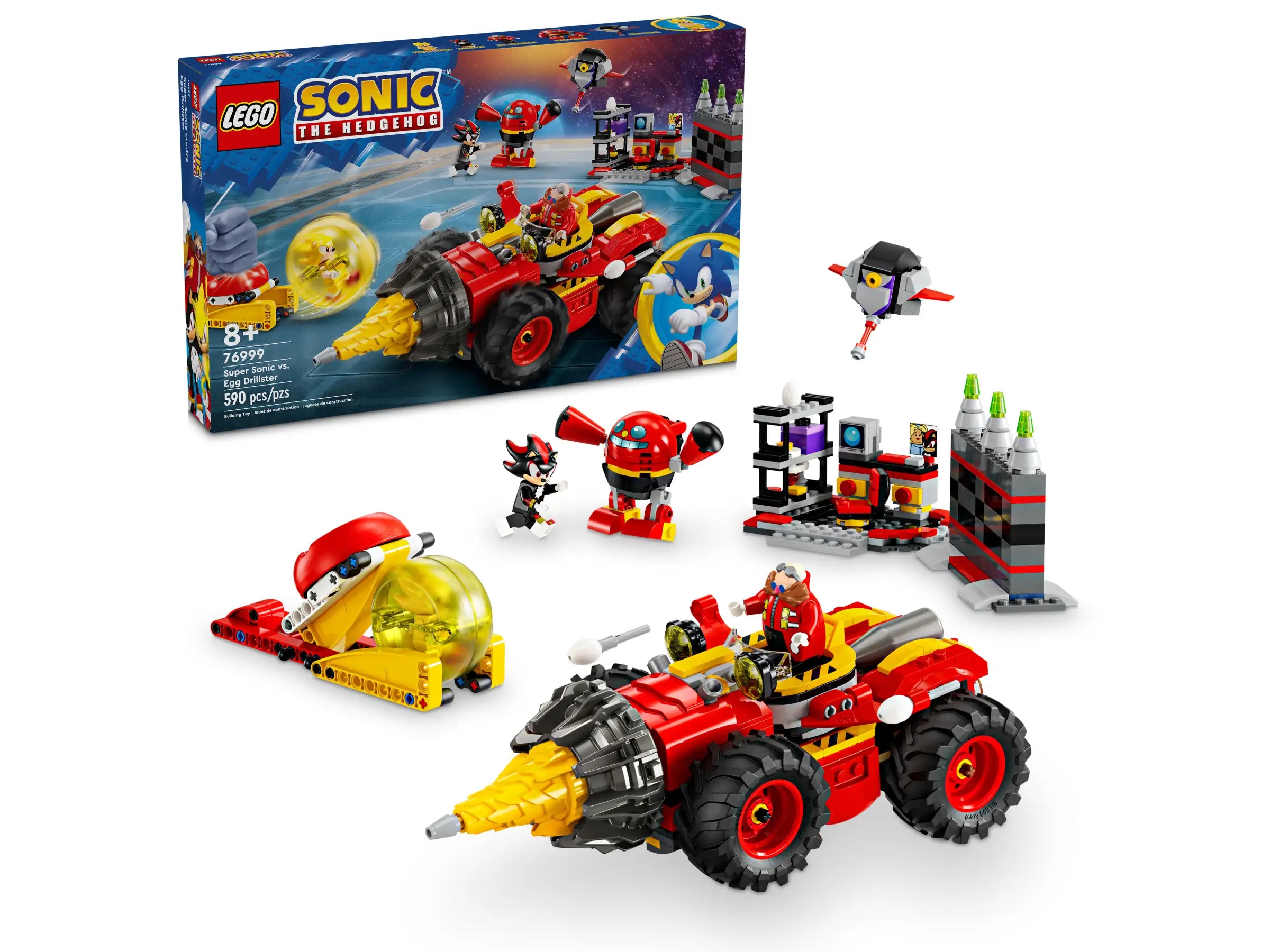 Precisely scaled LEGO miniaturesLEGO Sonic the Hedgehog 76999 Super Sonic vs. Egg Drillster Precisely scaled LEGO miniaturesLEGO Sonic the Hedgehog 76999 Super Sonic vs. Egg Drillster