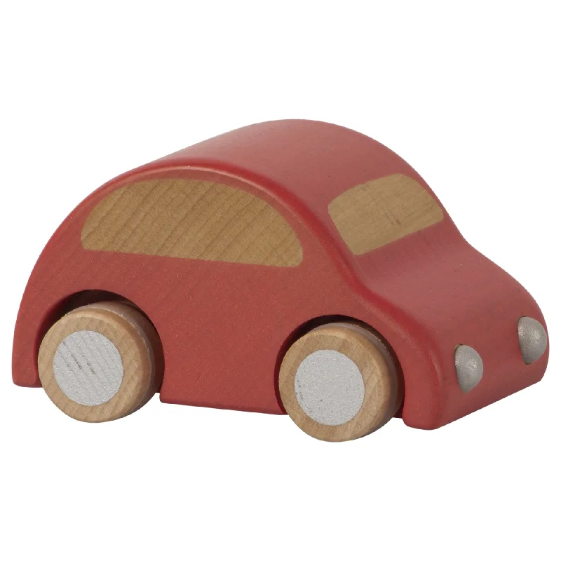skillfully crafted wooden toys                   Maileg Wooden Car Red