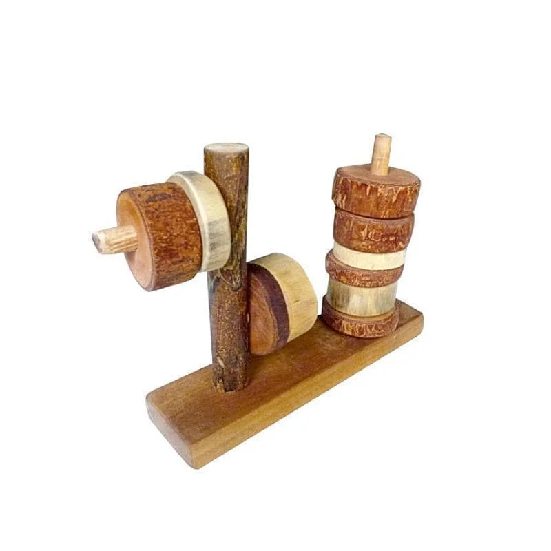 intricately carved wooden toys                   Montessori Horizontal and Vertical Stacker