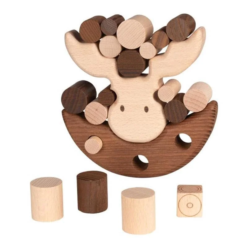 historically accurate and educational wooden toys that teach about cultures Moose Balancing Game - nature historically accurate and educational wooden toys that teach about cultures Moose Balancing Game - nature