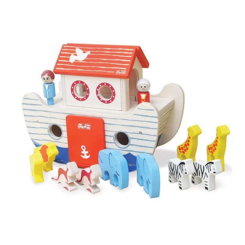 intricately carved wooden toys                   Noah's Wooden Ark