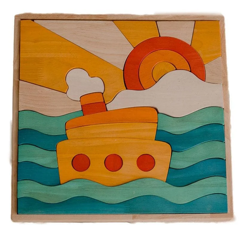 enchanting wooden toys that create lasting memories                   Ocean & Ship Puzzle & Play Set