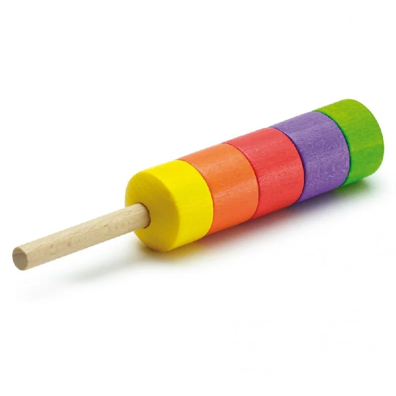 skillfully crafted wooden toys                   Erzi rainbow ice lolly
