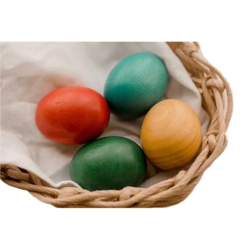 skillfully made wooden toys               Rainbow Jumbo Eggs - set of 6
