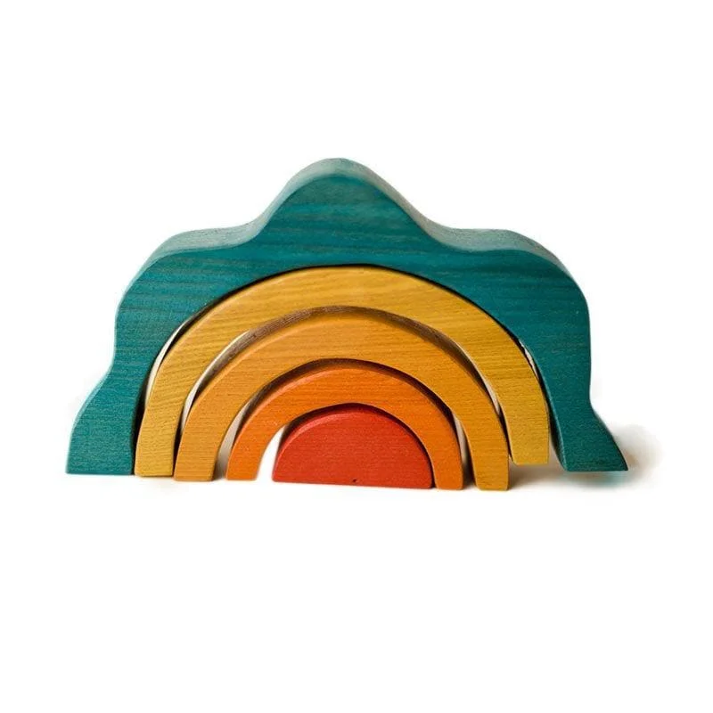 vibrant and colorful wooden toys for toddlers                   Rising Sun Block Set