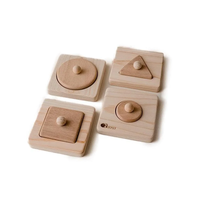timeless wooden toys                   Single Shape Puzzle - set of 4