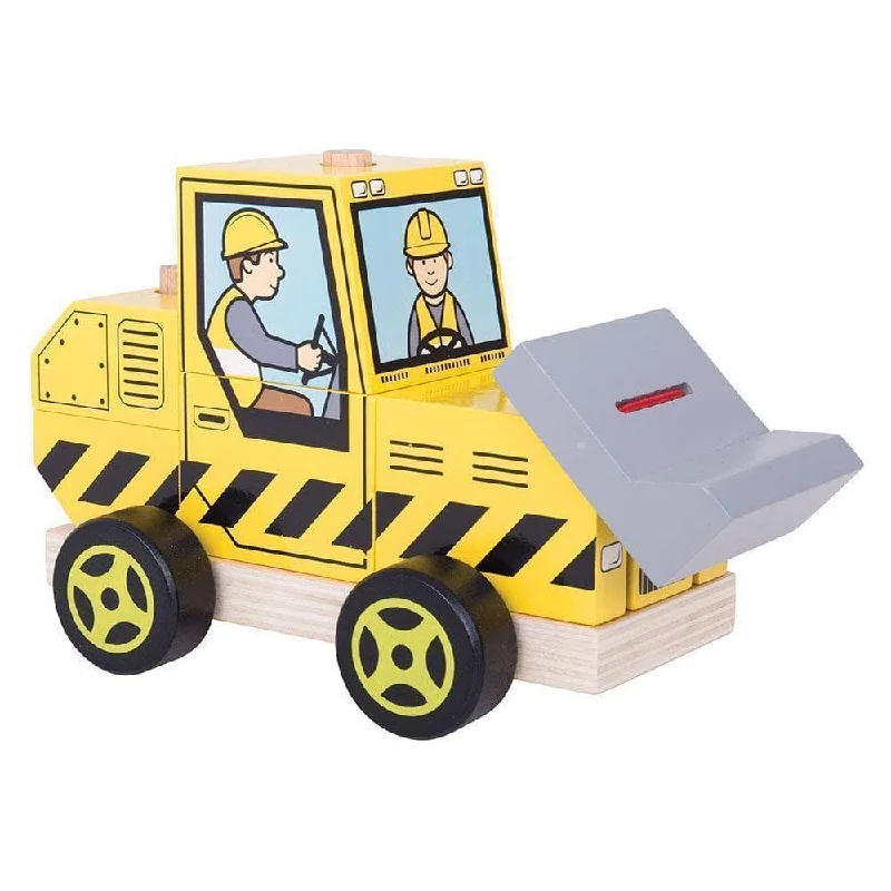 safe wooden toys for babies              Stacking Bulldozer