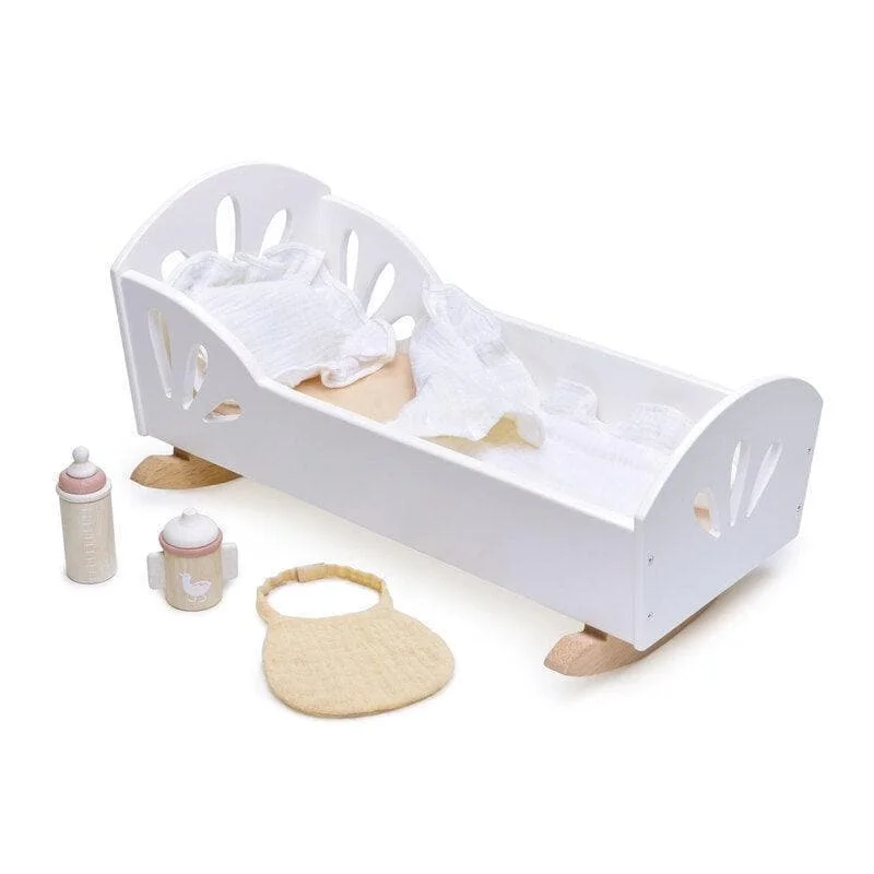 play-value packed wooden toys                   Sweet Swan Dolly Bed
