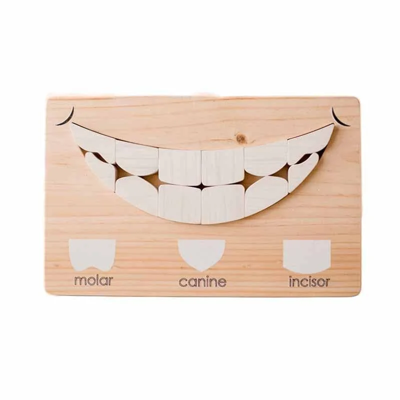 safe and non-toxic wooden toys that parents can trust                   Smiling Teeth Puzzle
