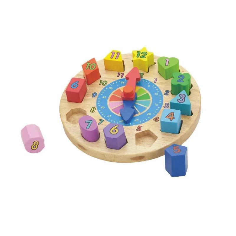 robust and child-safe wooden toys for all ages                   Round Clock