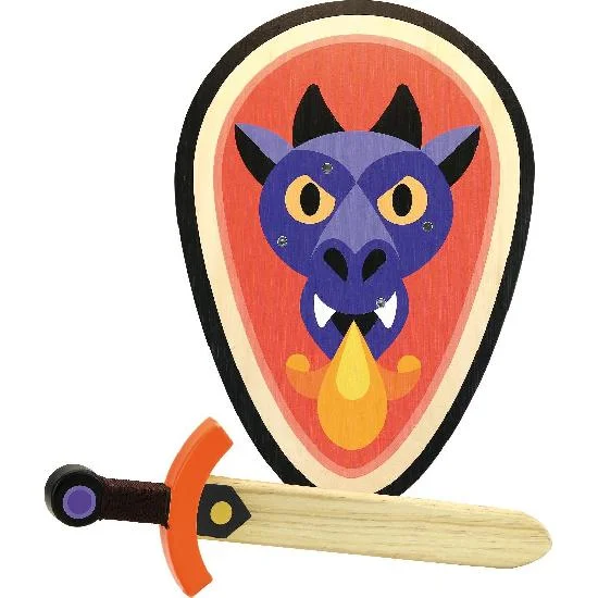 enchanting and magical wooden toys that spark the imagination                   Vilac dragon shield & sword