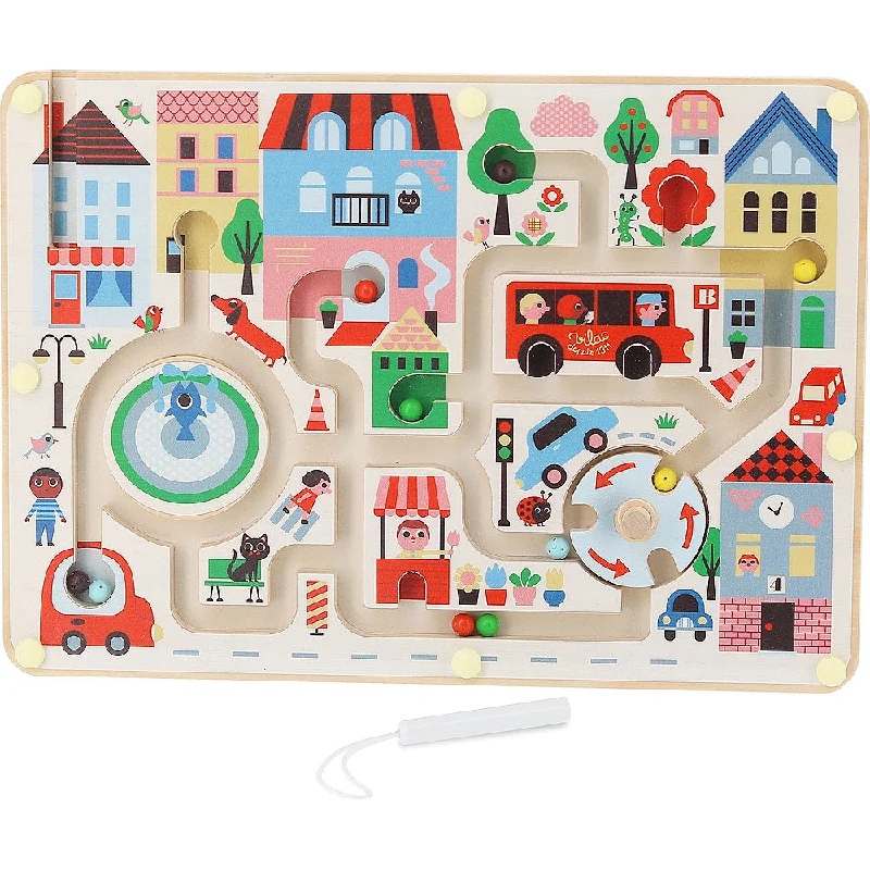 eco-friendly wooden toys                   Vilac my little town magnetic maze