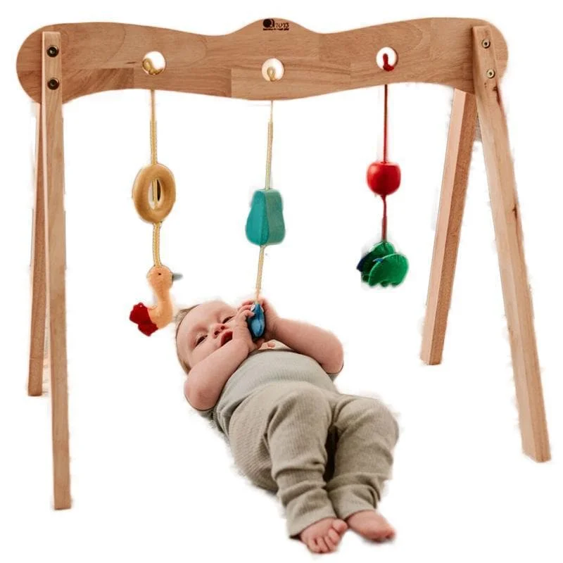 naturally finished and non-toxic wooden toys                   Wooden Baby Gym
