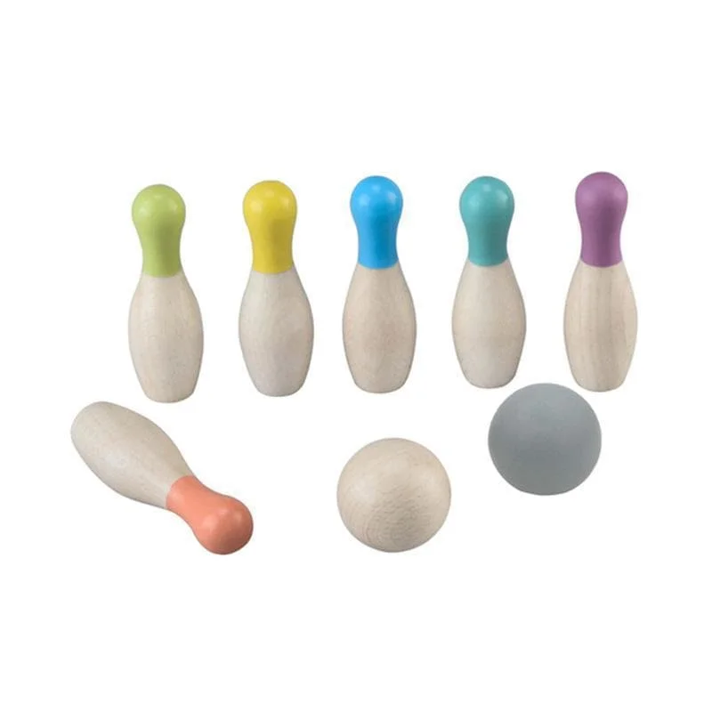 sturdy wooden toys                  Wooden Bowling Set