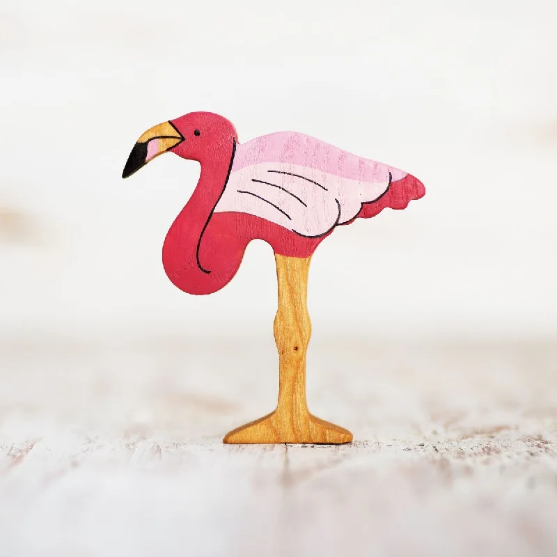 skillfully crafted wooden toys                   Wooden Caterpillar flamingo