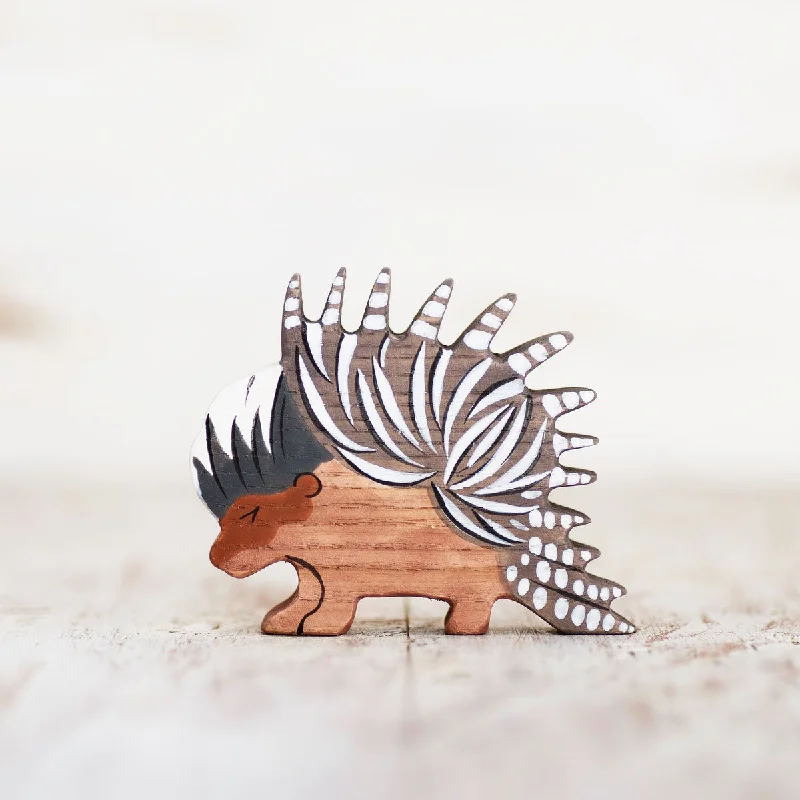 educational wooden toys                   Wooden Caterpillar porcupine