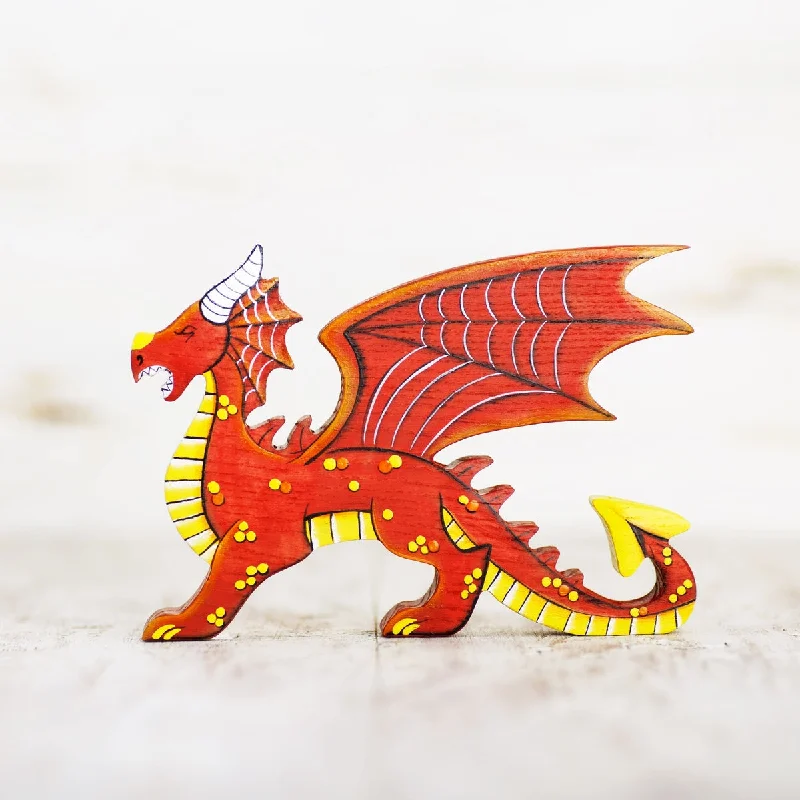 classic wooden toys for kids                Wooden Caterpillar red dragon