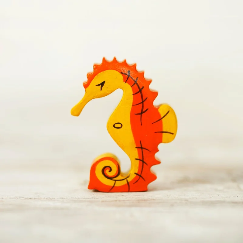 child-safe wooden toys                 Wooden Caterpillar seahorse